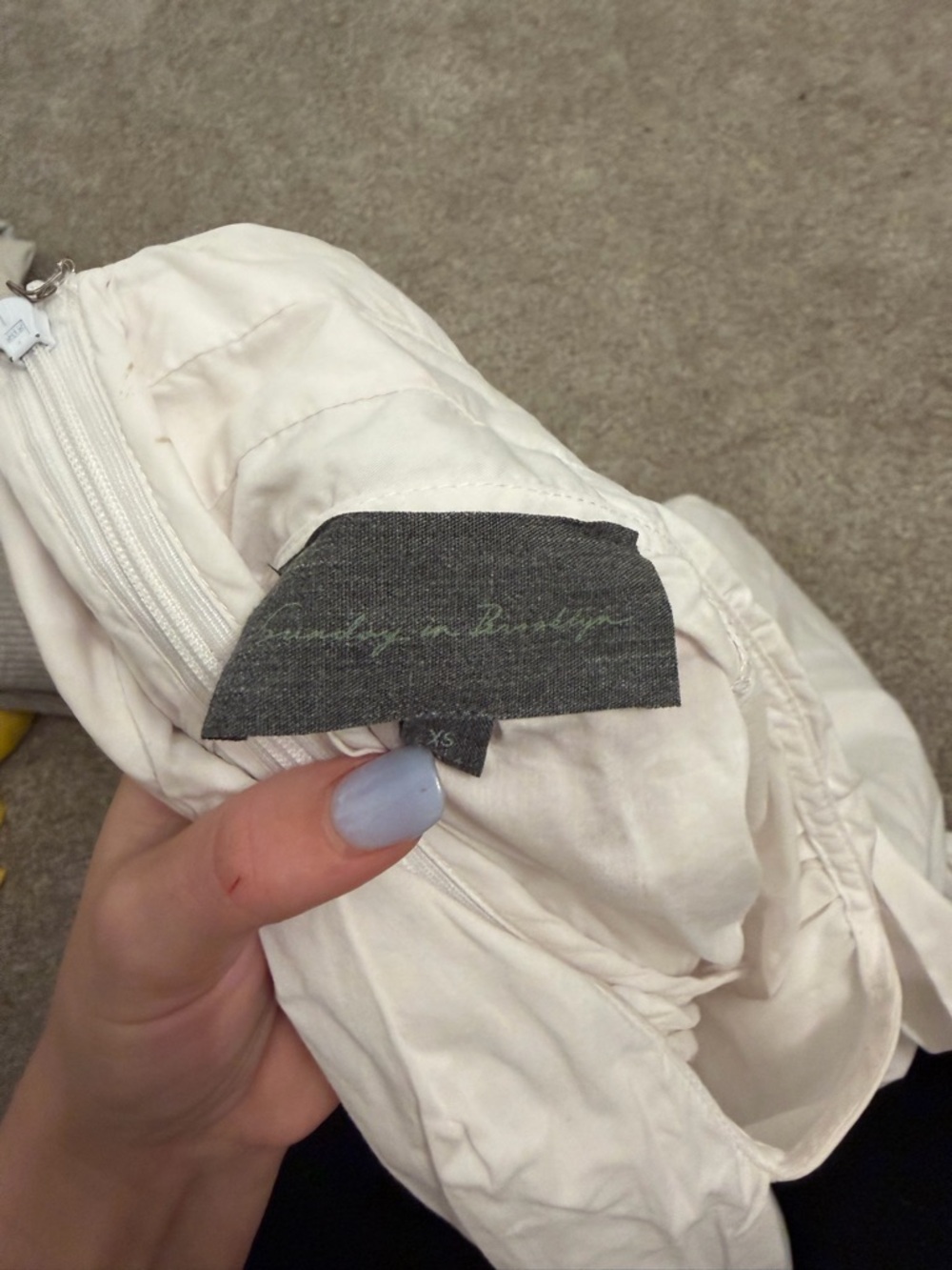 Ivory Top with Script Label